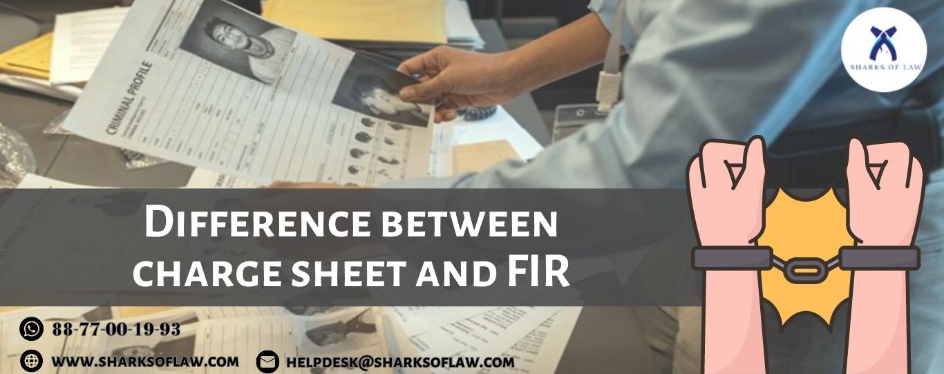 Difference between charge sheet and FIR